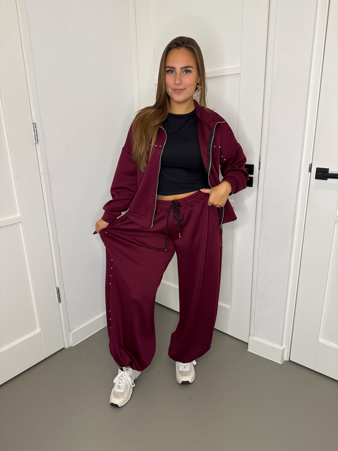 Set Stud bordeaux