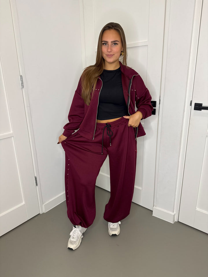 Set Stud bordeaux
