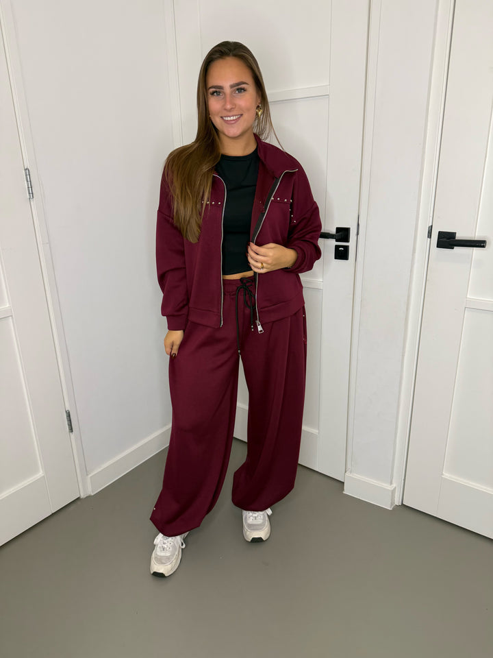 Set Stud bordeaux