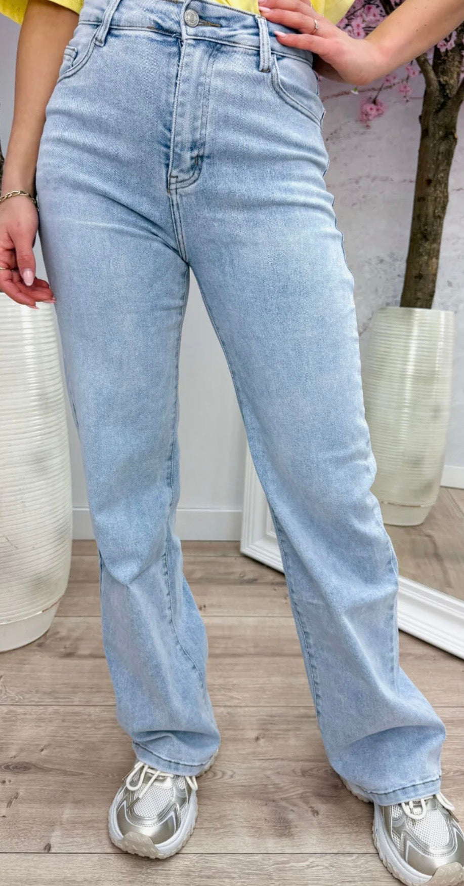 Jeans panter geel