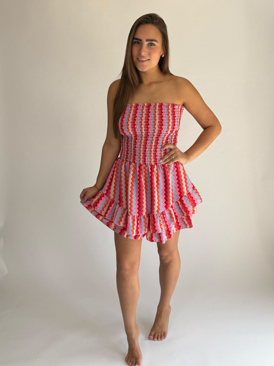 Playsuit Colour rood/roze
