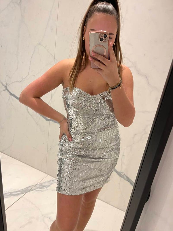Glamour dress Liv silver